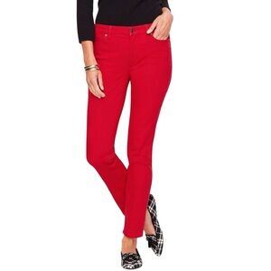 Red Flawless Women's Jeans Classic Red Slim Leg/Ankle Size-16 NWT